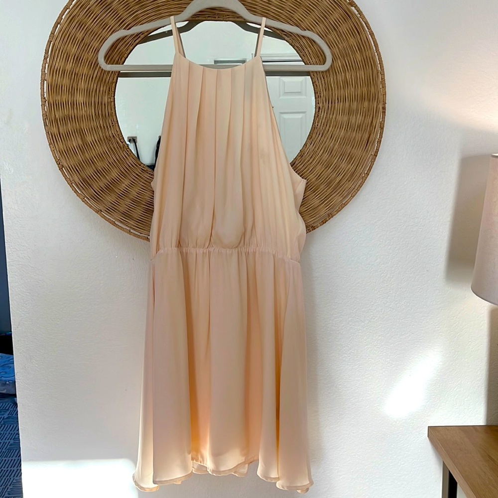 FOREVER 21 CREAM PEACH OFF WHITE DRESS